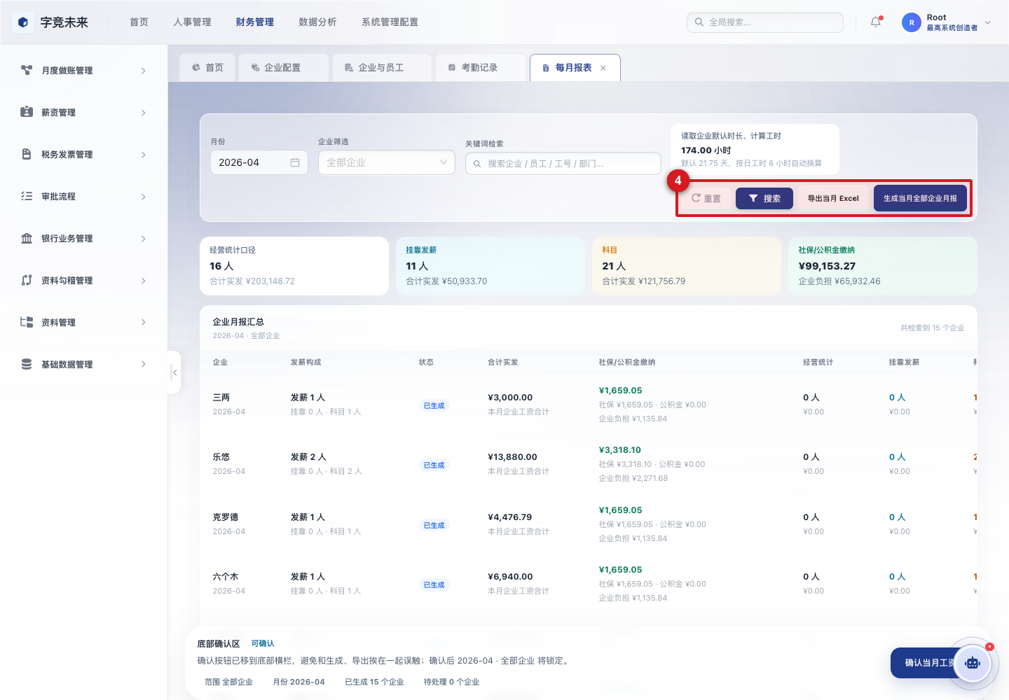月报生成前检查